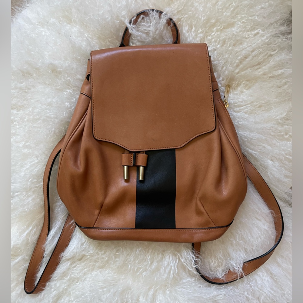 Rag & Bone Mini Pilot Drawstring Flap Leather Bac… - image 1